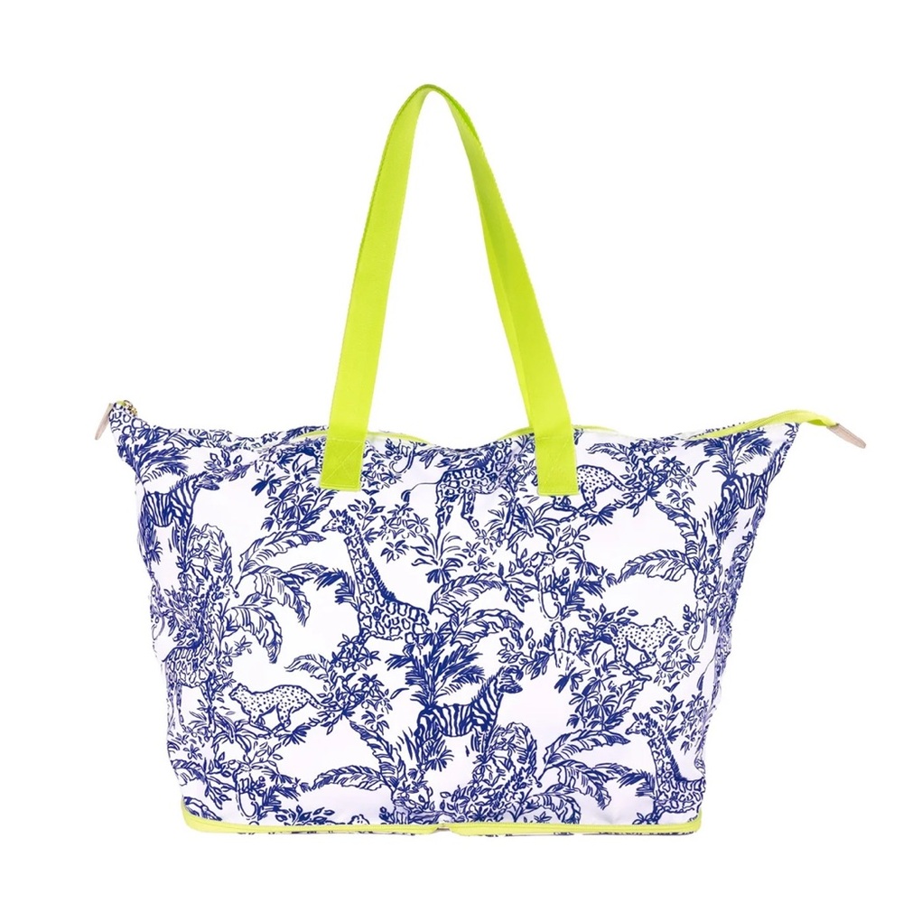 💙💛 LILLY PULITZER Safari Packable Tote Resort White Safari Party - Picture 5 of 7